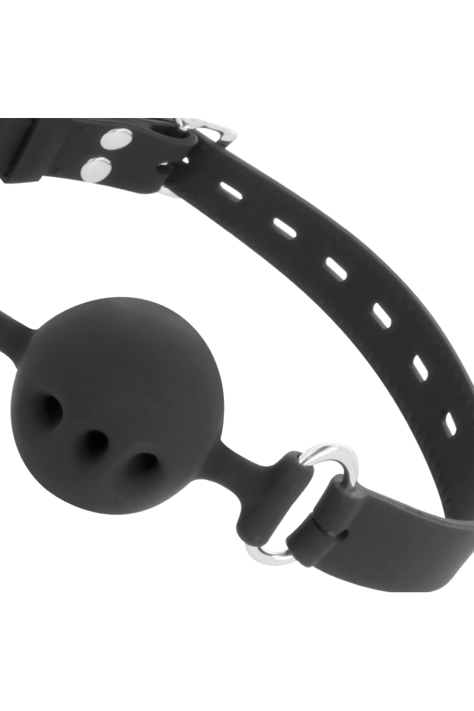 DARKNESS - BAVAGLINO IN SILICONE TRASPIRANTE NERO