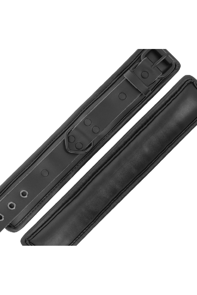 DARKNESS - MANETTE REGOLABILI ALLA CAVIGLIA IN PELLE NERA