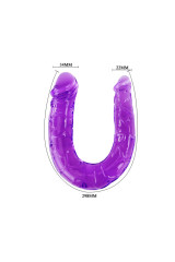 BAILE - DOPPIO DILDO IN JELLY FLESSIBILE LILLA