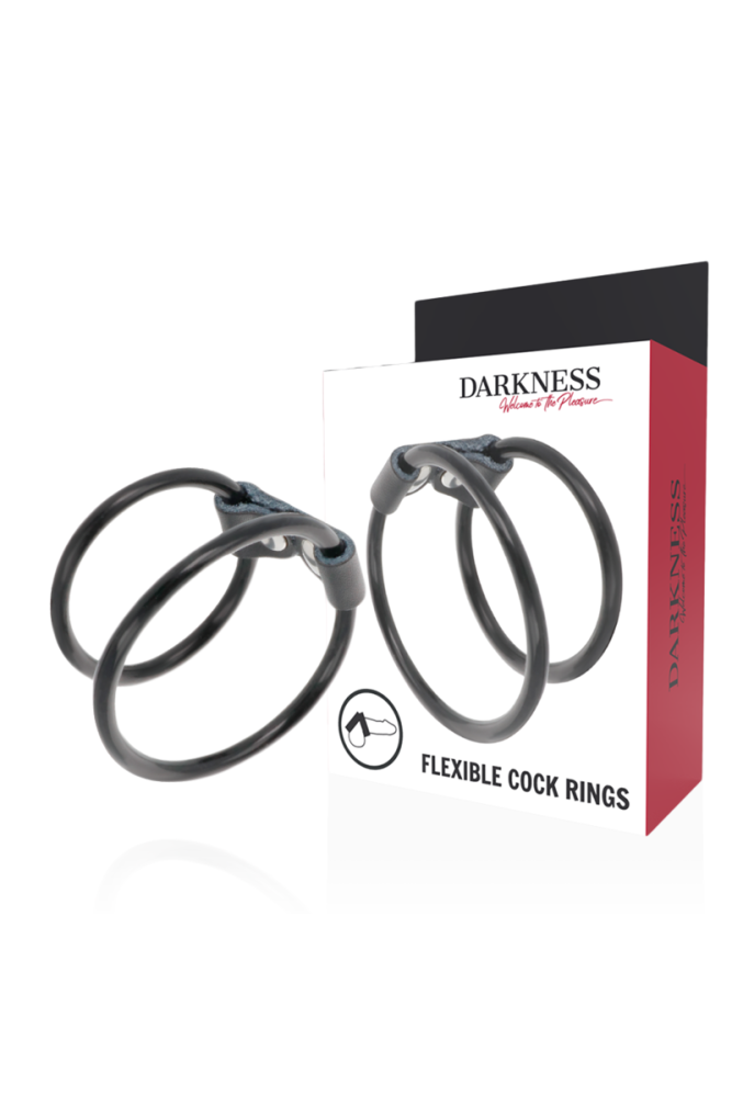 DARKNESS - DOPPIO ANELLO PER PENE FLESSIBILE