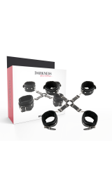 DARKNESS - MANETTE IN PELLE PER PIEDI E MANI NERE