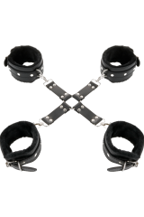 DARKNESS - MANETTE IN PELLE PER PIEDI E MANI NERE