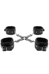 DARKNESS - MANETTE IN PELLE PER PIEDI E MANI NERE