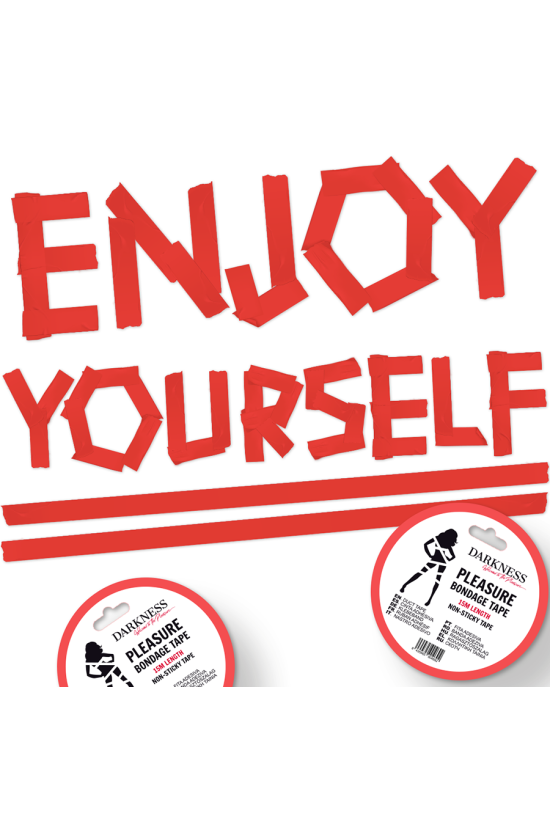 DARKNESS - NASTRO BONDAGE ROSSO NON APPICCICOSO 15 M