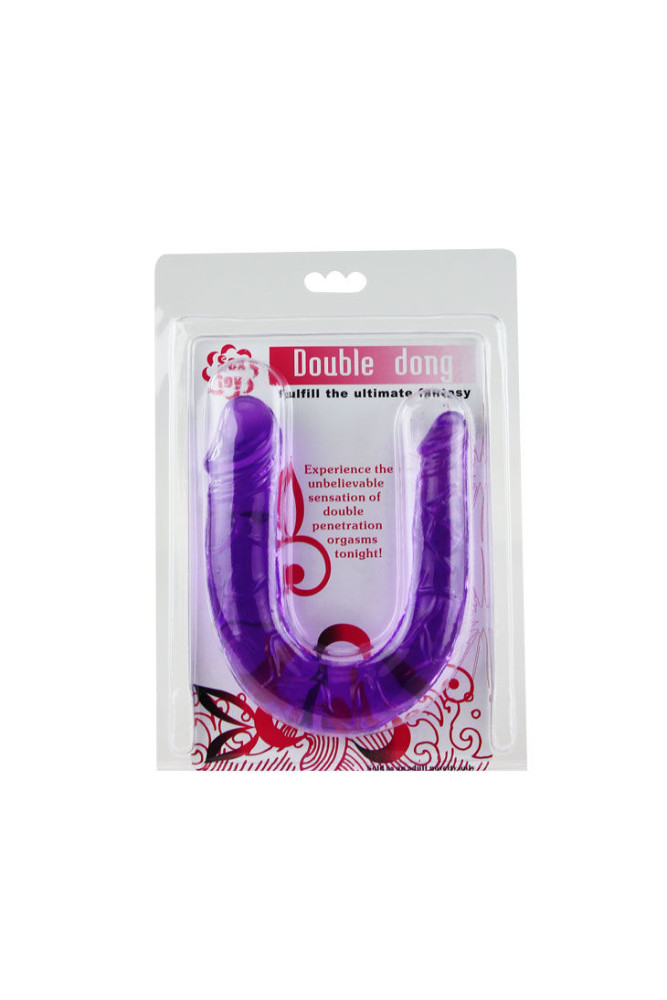 BAILE - DOPPIO DILDO IN JELLY FLESSIBILE LILLA