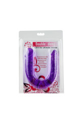 BAILE - DOPPIO DILDO IN JELLY FLESSIBILE LILLA