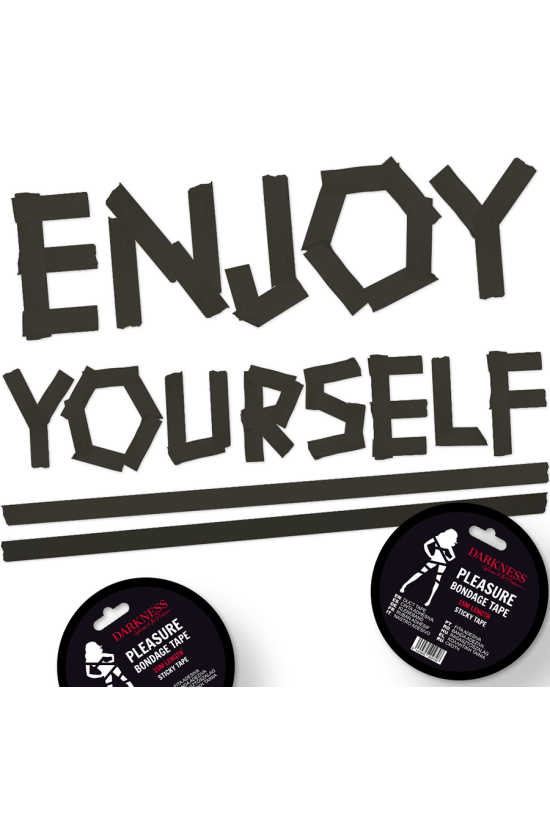 DARKNESS - NASTRO BONDAGE ADESIVO NERO 15M