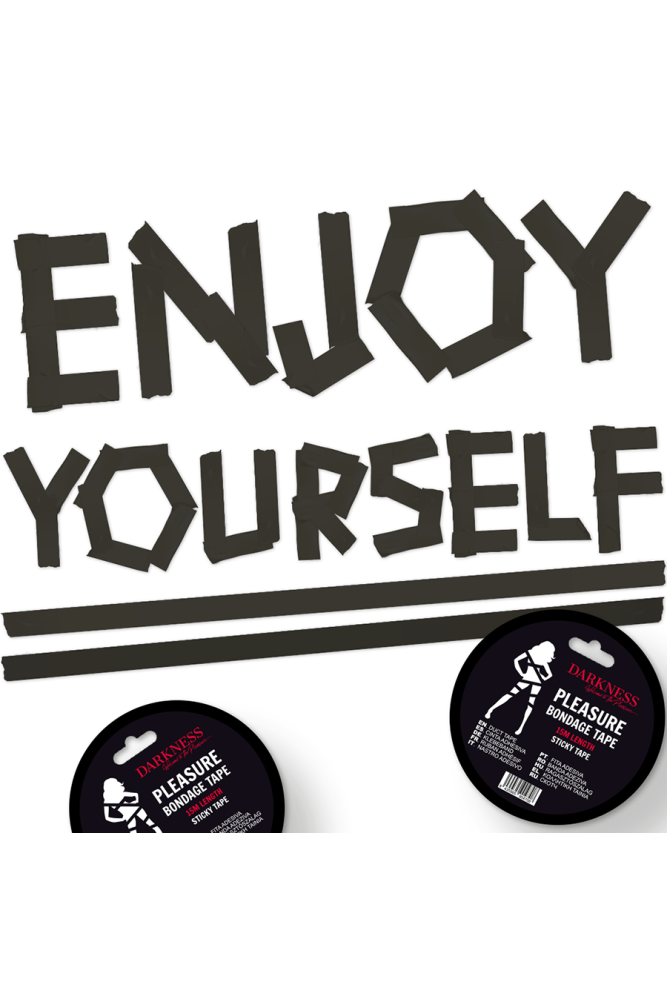 DARKNESS - NASTRO BONDAGE ADESIVO NERO 15M