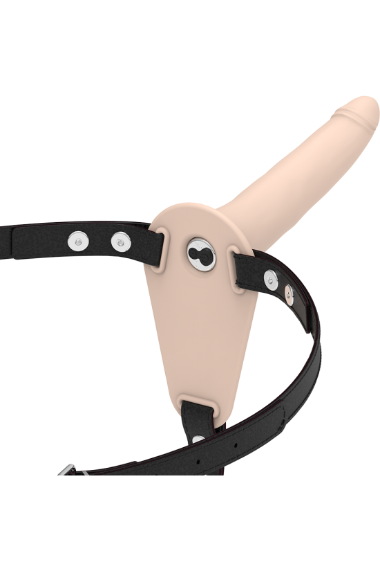 FETISH SUBMISSIVE HARNESS - VIBRATORE IN SILICONE CARNE 15 CM