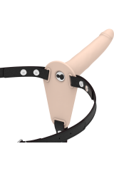 FETISH SUBMISSIVE HARNESS - VIBRATORE IN SILICONE CARNE 15 CM