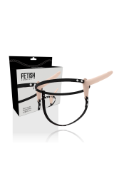 FETISH SUBMISSIVE HARNESS - VIBRATORE IN SILICONE CARNE 15 CM