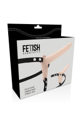 FETISH SUBMISSIVE HARNESS - VIBRATORE IN SILICONE CARNE 15 CM