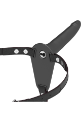 FETISH SUBMISSIVE HARNESS - VIBRATORE IN SILICONE NERO 15 CM