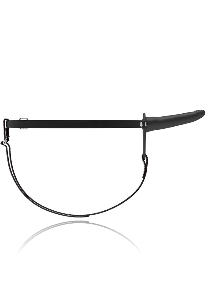 FETISH SUBMISSIVE HARNESS - VIBRATORE IN SILICONE NERO 15 CM