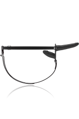 FETISH SUBMISSIVE HARNESS - VIBRATORE NERO A DOPPIA PENETRAZIONE