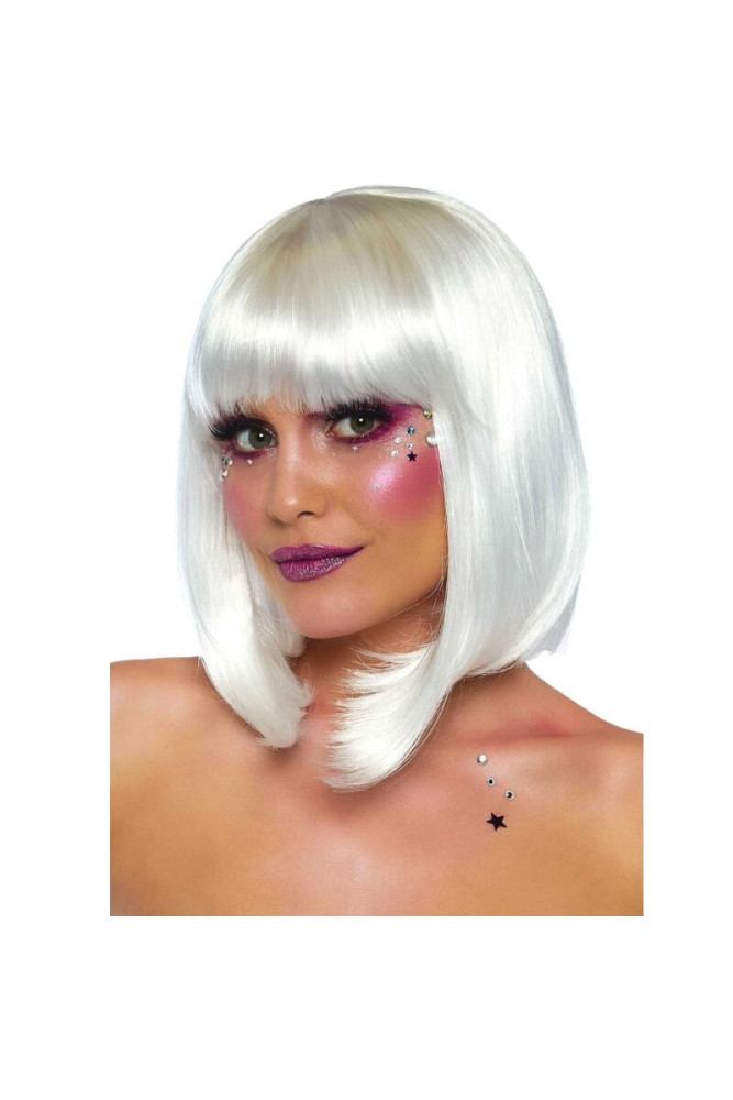 LEG AVENUE - PARRUCCA BIANCA TAGLIO BOB FOSFORESCENTE
