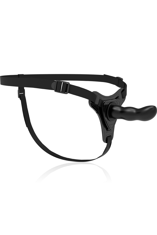 FETISH SUBMISSIVE HARNESS - SILICONE NERO PUNTO G 16 CM