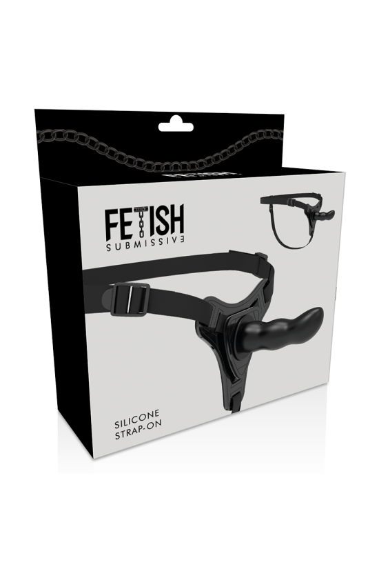 FETISH SUBMISSIVE HARNESS - SILICONE NERO PUNTO G 16 CM