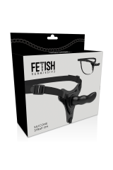 FETISH SUBMISSIVE HARNESS - SILICONE NERO PUNTO G 16 CM