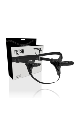 FETISH SUBMISSIVE HARNESS - SILICONE NERO REALISTICO 15 CM