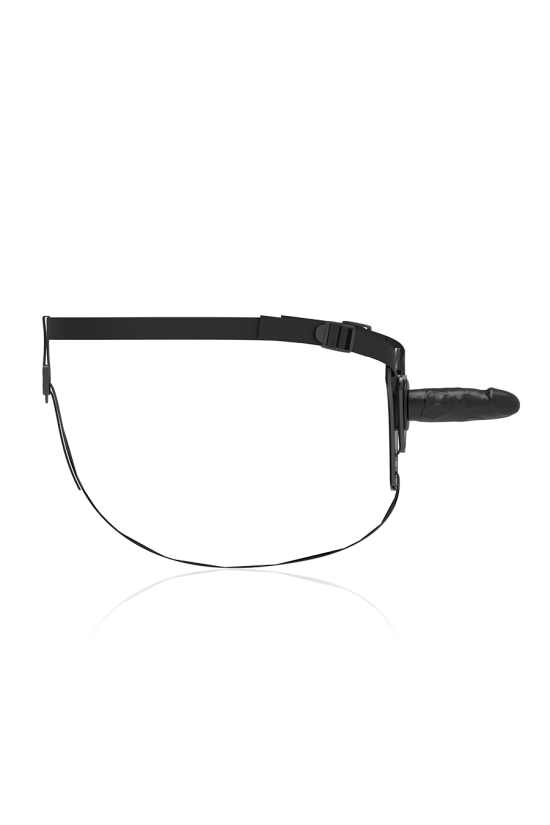 FETISH SUBMISSIVE HARNESS - SILICONE NERO REALISTICO 15 CM