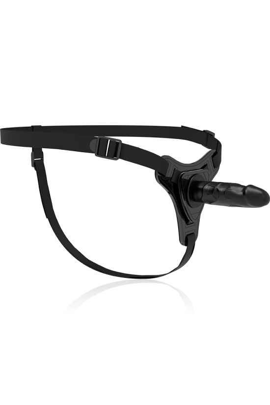 FETISH SUBMISSIVE HARNESS - SILICONE NERO REALISTICO 15 CM