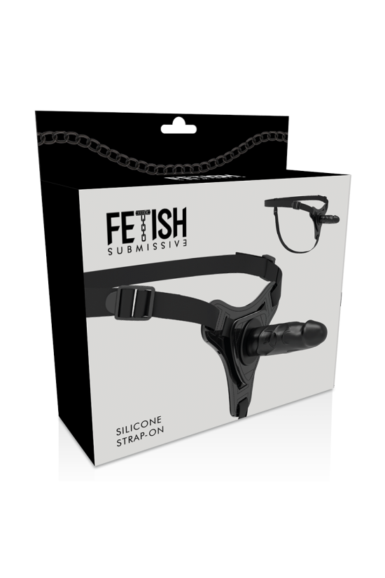 FETISH SUBMISSIVE HARNESS - SILICONE NERO REALISTICO 15 CM