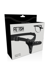 FETISH SUBMISSIVE HARNESS - SILICONE NERO REALISTICO 15 CM
