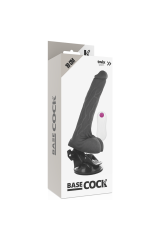 BASECOCK - VIBRATORE REALISTICO TELECOMANDO NERO 19 CM -O- 4 CM