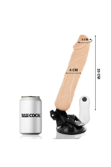 BASECOCK - VIBRATORE REALISTICO TELECOMANDO FLESH 20 CM -O- 4 CM