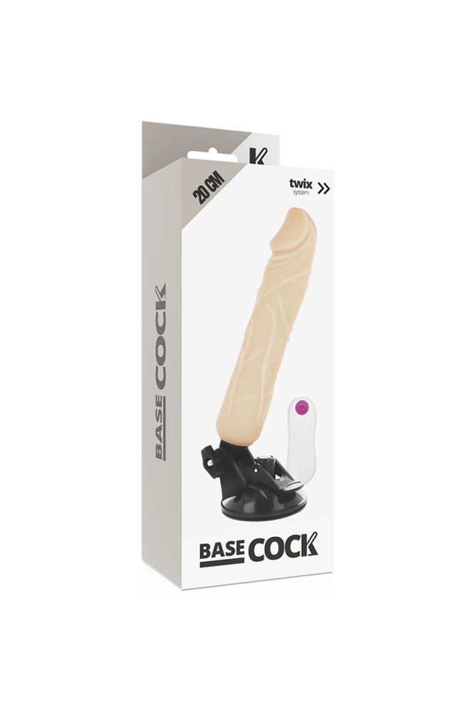 BASECOCK - VIBRATORE REALISTICO TELECOMANDO FLESH 20 CM -O- 4 CM