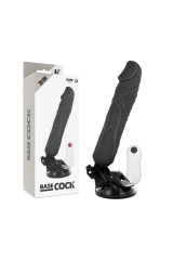 BASECOCK - VIBRATORE REALISTICO TELECOMANDO NERO 20 CM -O- 4 CM