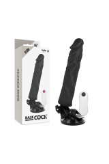 BASECOCK - VIBRATORE REALISTICO TELECOMANDO NERO 21 CM -O- 4 CM