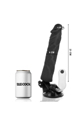 BASECOCK - VIBRATORE REALISTICO TELECOMANDO NERO 21 CM -O- 4 CM