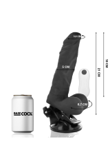 BASECOCK - VIBRATORE ARTICOLABILE TELECOMANDO NERO 21 CM -O- 5 CM